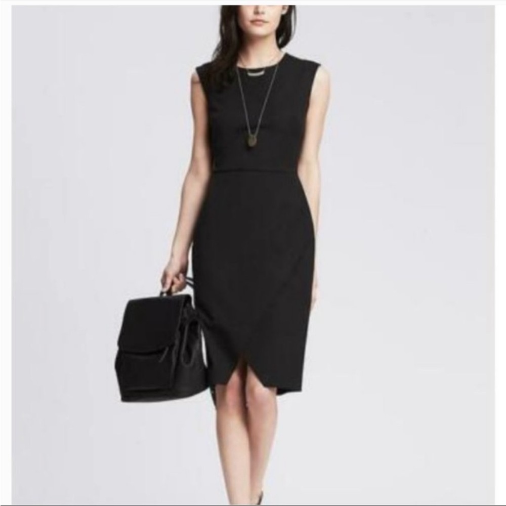 Banana Republic Black Sleeveless Sloan Dress